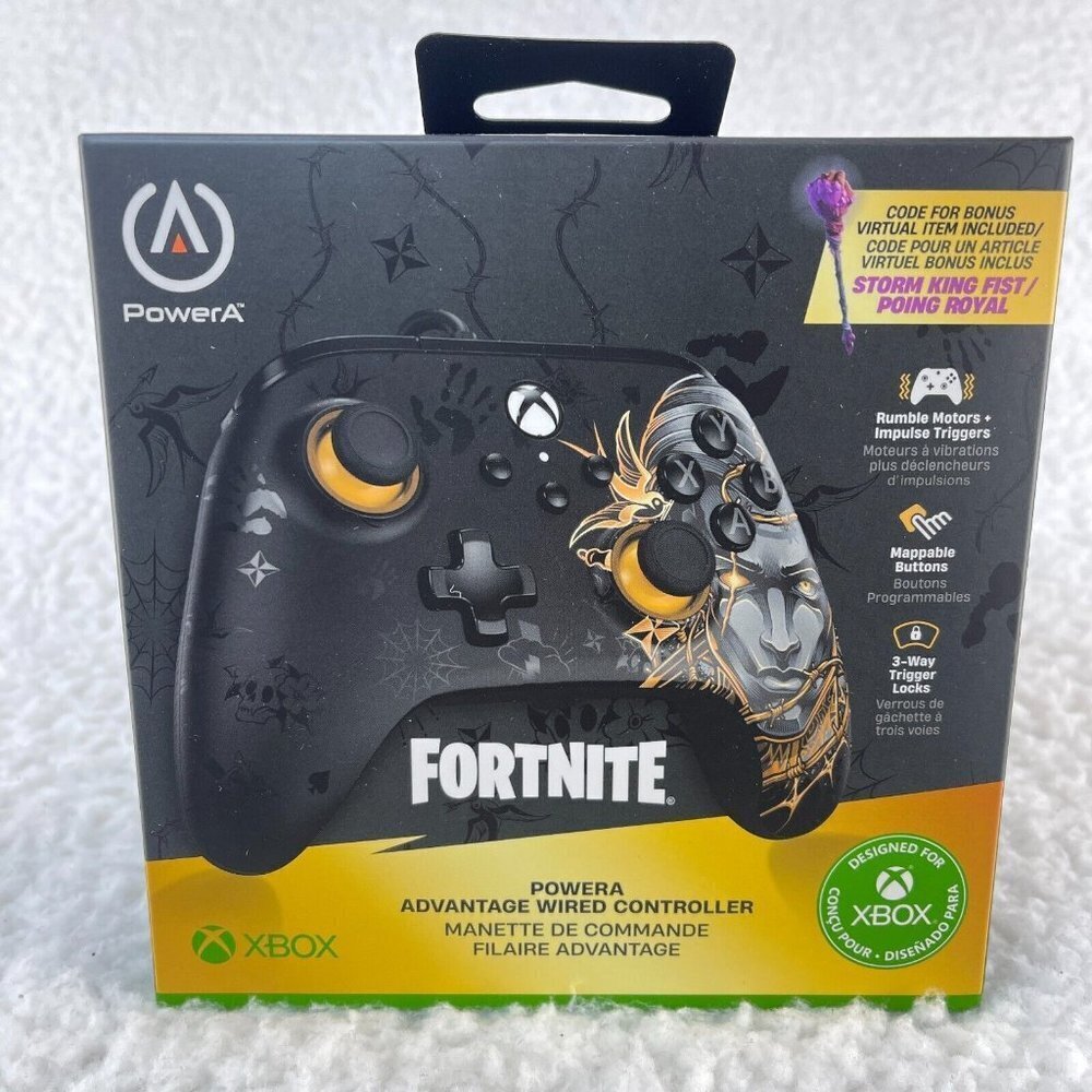PowerA Fornite Midas Character Gaming Advantage Wired‎ Controller XBOX System